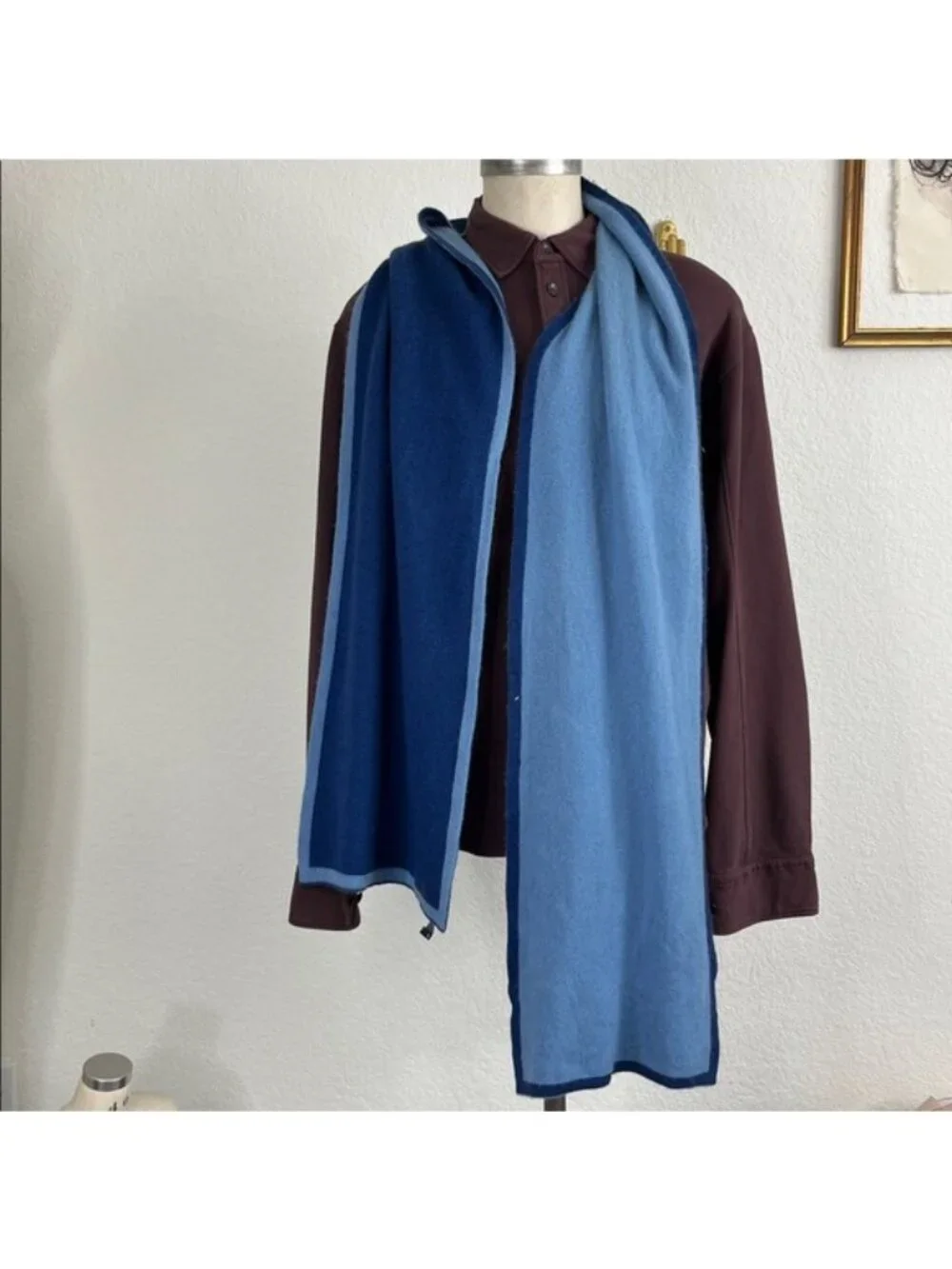Peter Elliot Cashmere Border Framed Reversible Scarf
